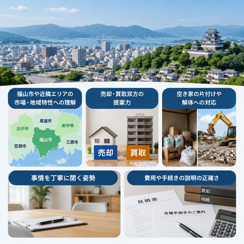 福山市の不動産会社選びで確かめたい5つのポイント